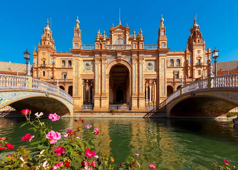 Seville Spain Oranfe Blossoms and Flamenco